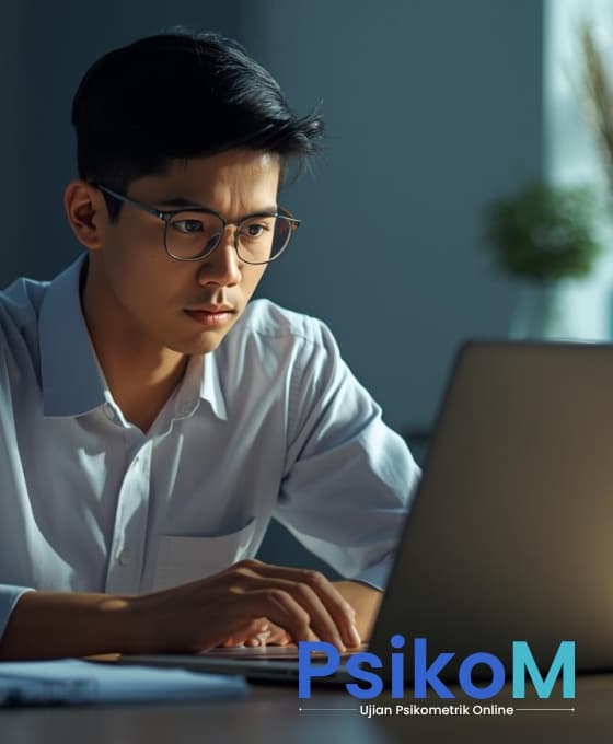 Peserta sedang membuat latihan psikometrik PsikoM